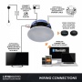 Lithe Audio 6.5'' Bluetooth 5 IP44 Rated Bathroom Ceiling Speaker (SINGLE)